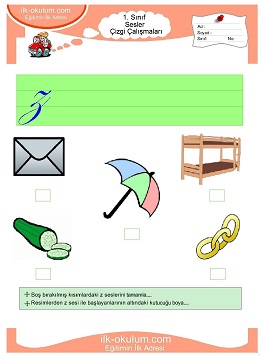 Çocuklar İçin Z Sesi Çalışma Sayfaları 